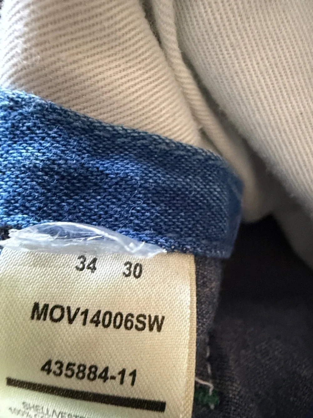 100% Cotton Navy Blue Garment with Care Tag 34 x 30‎
